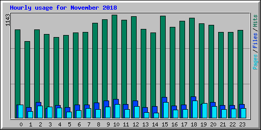 Hourly usage for November 2018